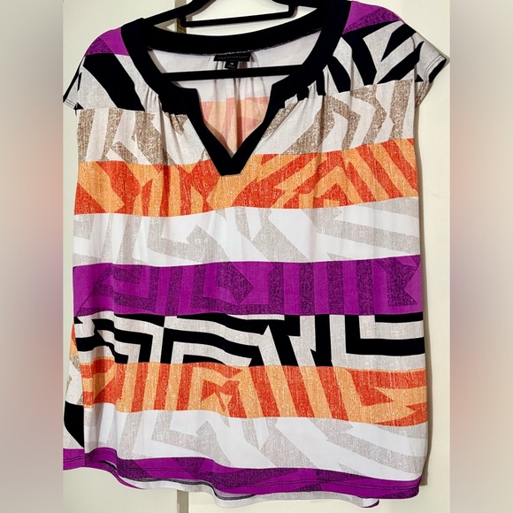 Worthington Tops - Colorful Geometric Women's Top